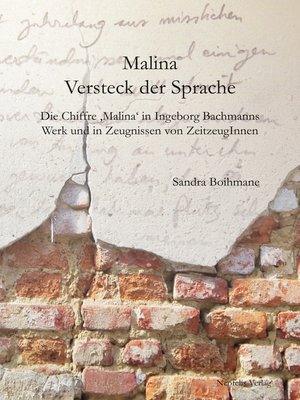 cover image of Malina – Versteck der Sprache